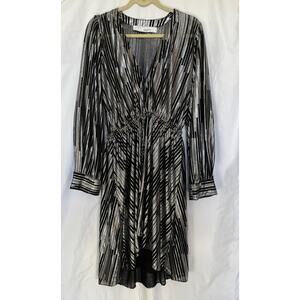 IRO Chumy Midi Black Silver Glam Metallic Party Dress, Size US 4, FR36